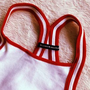 Limited Edition Brandy Melville | Red & White Tank